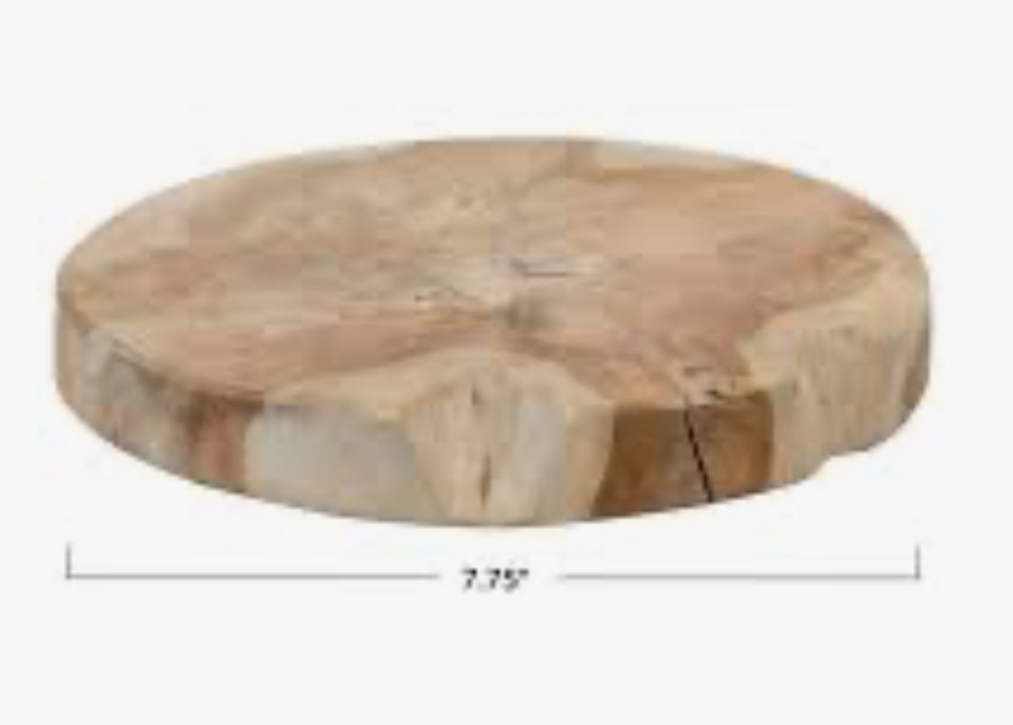 7-3/4” Round Wood Cutting Board