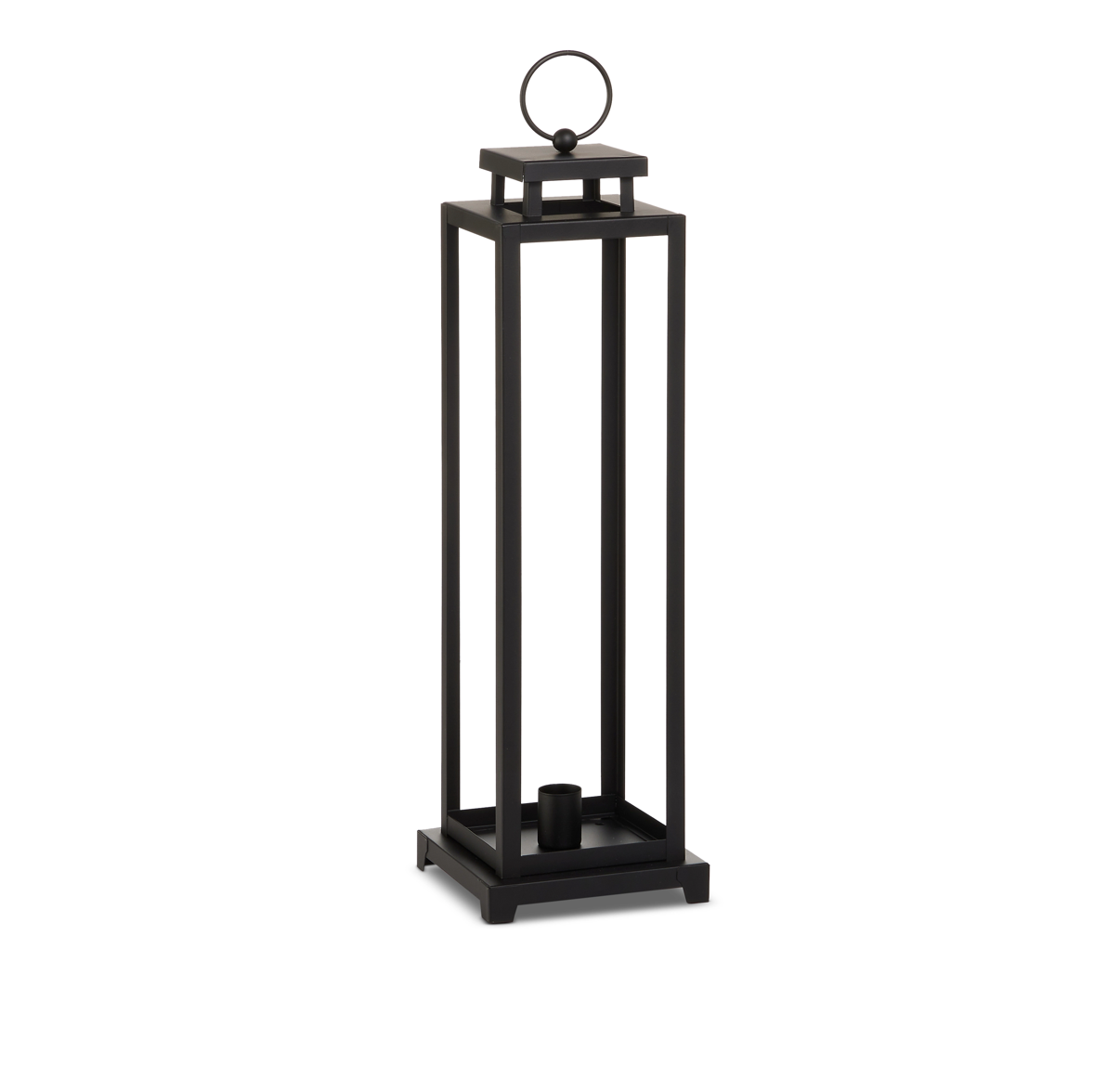 16.5” Black Lantern Candle Holder