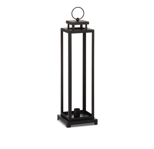 16.5” Black Lantern Candle Holder