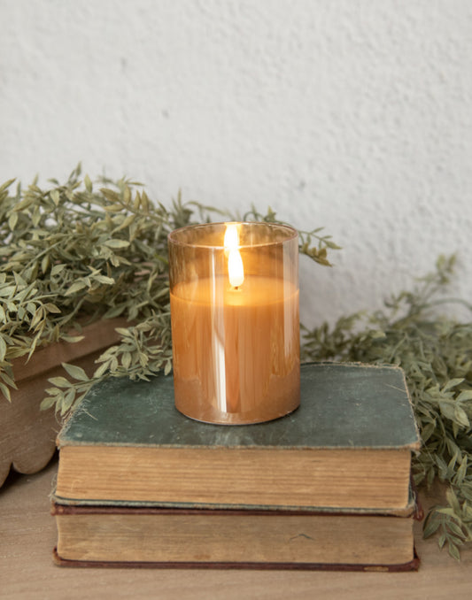 4” Champagne Glass 3D Flame Candle