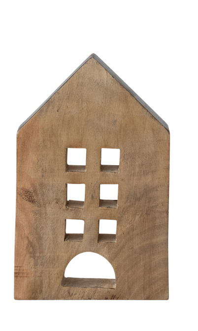Mango Wood Houses w/Black Edges