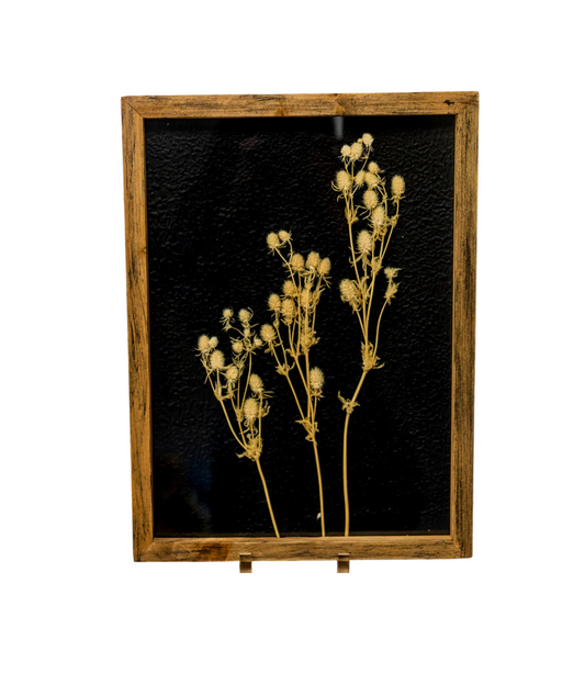 15” Botanical Wall Art-Pressed Ivory Buds