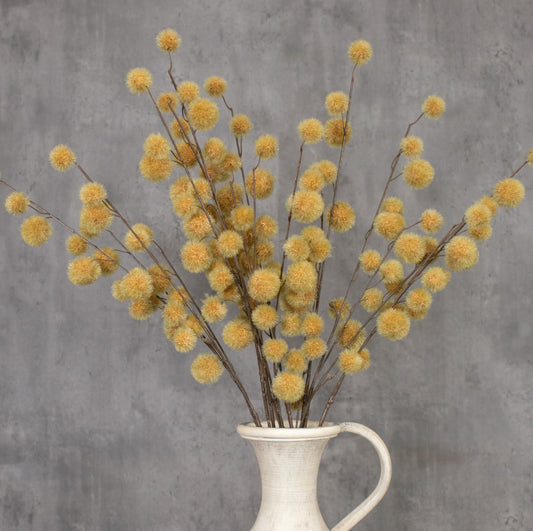 40.25” Mustard Globe Thistle Spray