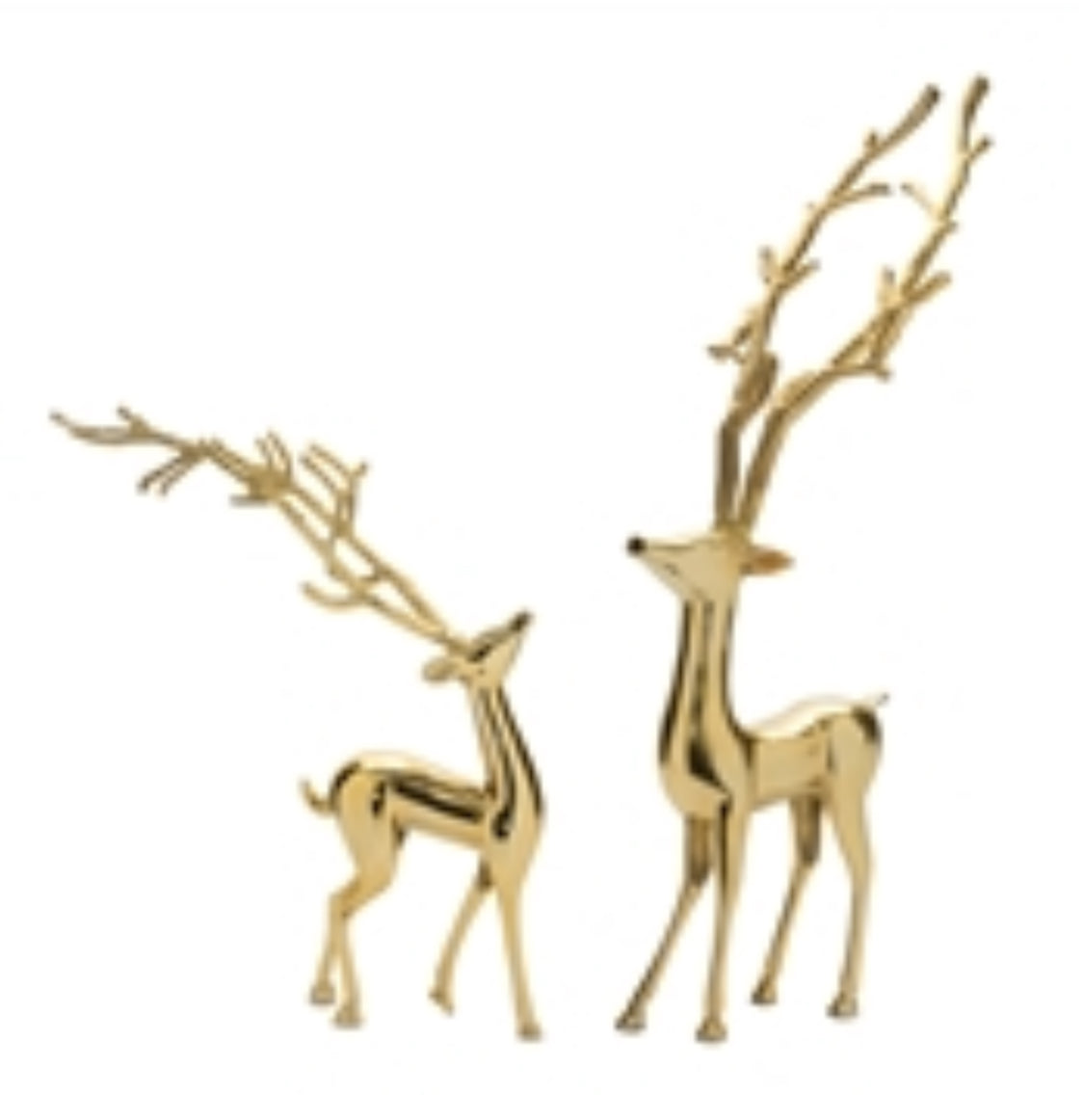 23”H Gold Aluminum Deer