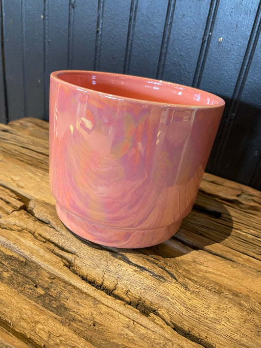 Iridescent Peach 4” Planter