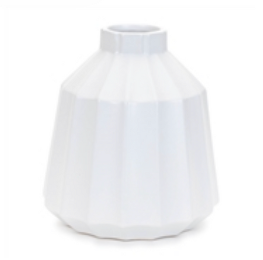 8.5” White CeramicVase
