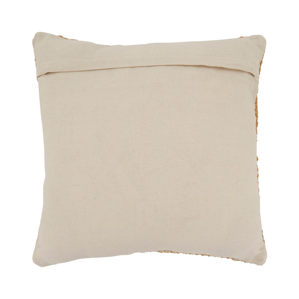 Woven Natural Cotton Jute 18" Throw Pillow
