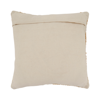 Woven Natural Cotton Jute 18" Throw Pillow