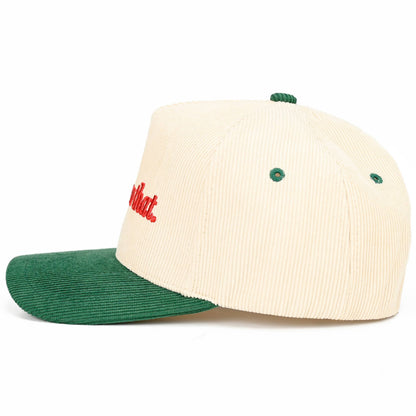 C.C SANTA SAW THAT Letter Corduroy Trucker Cap