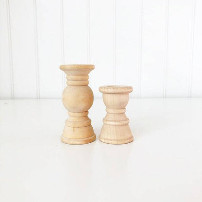 Foundations Decor Designer Wood Base (Candlestick) - 2.5"