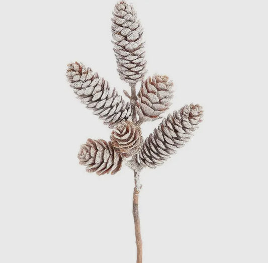 8” Iced Pinecone Pick
