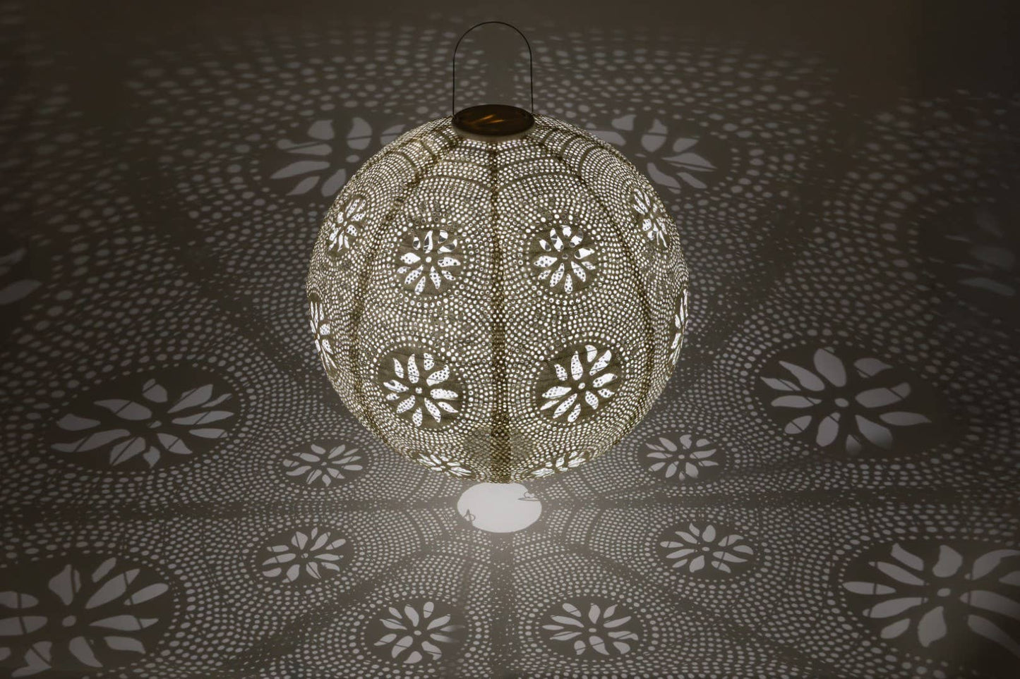 *NEW* Stella Luxe 18" Globe Boho Battery Lantern - Pearl