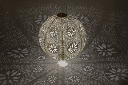 *NEW* Stella Luxe 18" Globe Boho Battery Lantern - Pearl