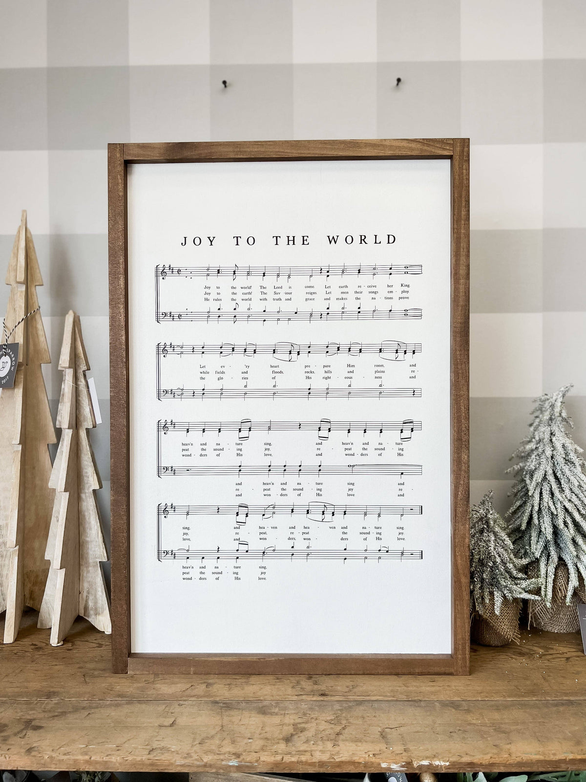 Joy to the World Hymn | Christmas Wall Decor Made in the USA