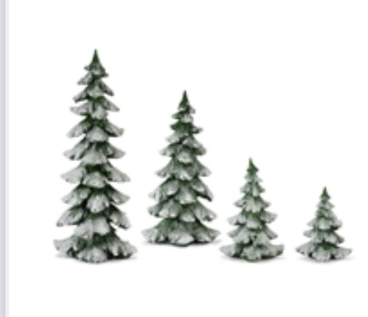 6.5” Green Tree w/ Snow & Glitter