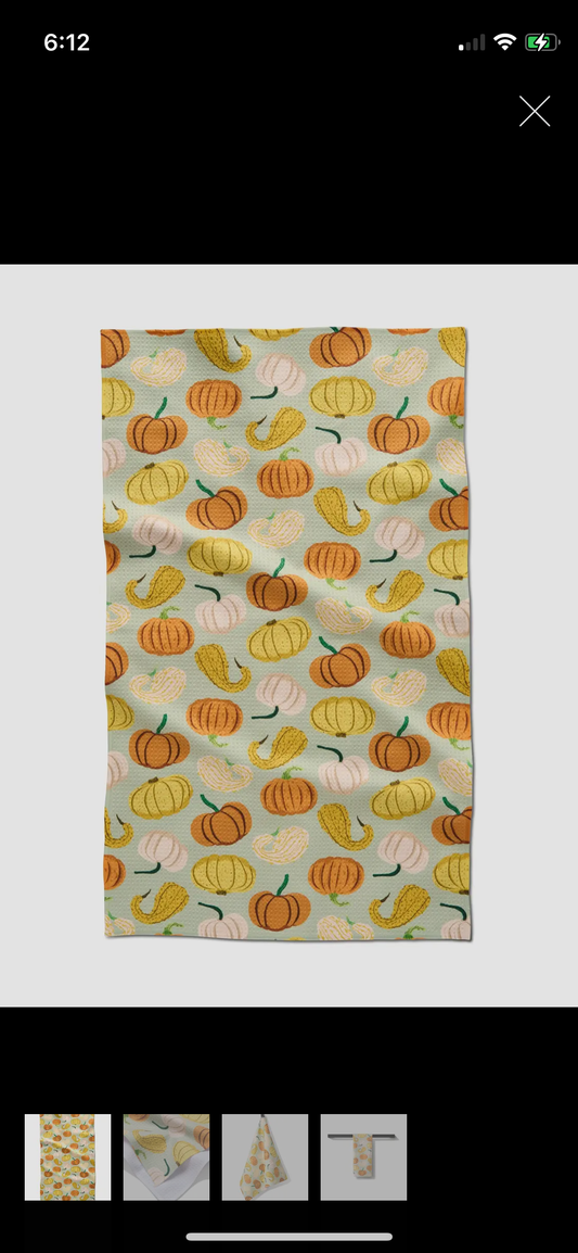 Pumpkins and Gourds Tea Towel