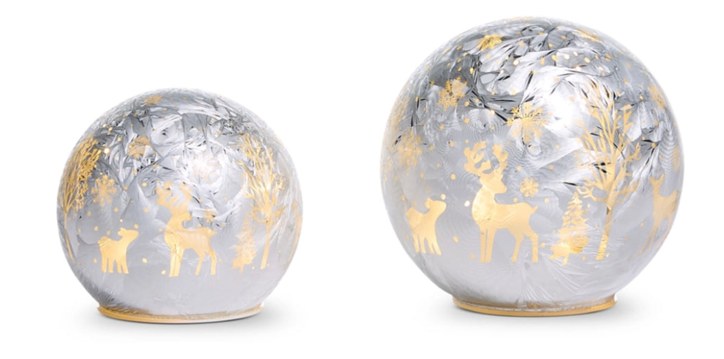 4.75” Lighted Forest Scene Orb