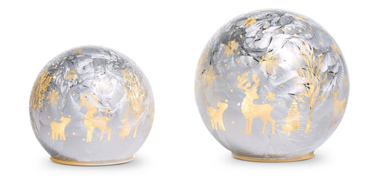 4.75” Lighted Forest Scene Orb