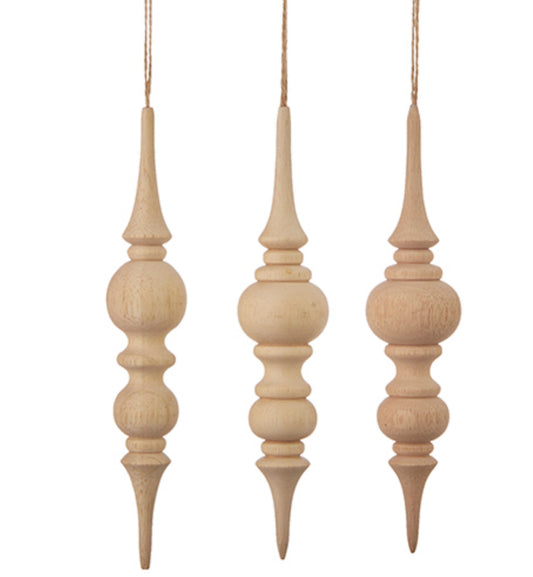 Wood Finial Ornament-3 Styles