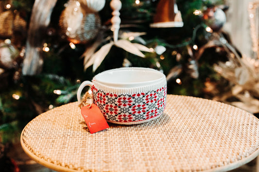 Winter Sketches Flower Sweater Soup Mug