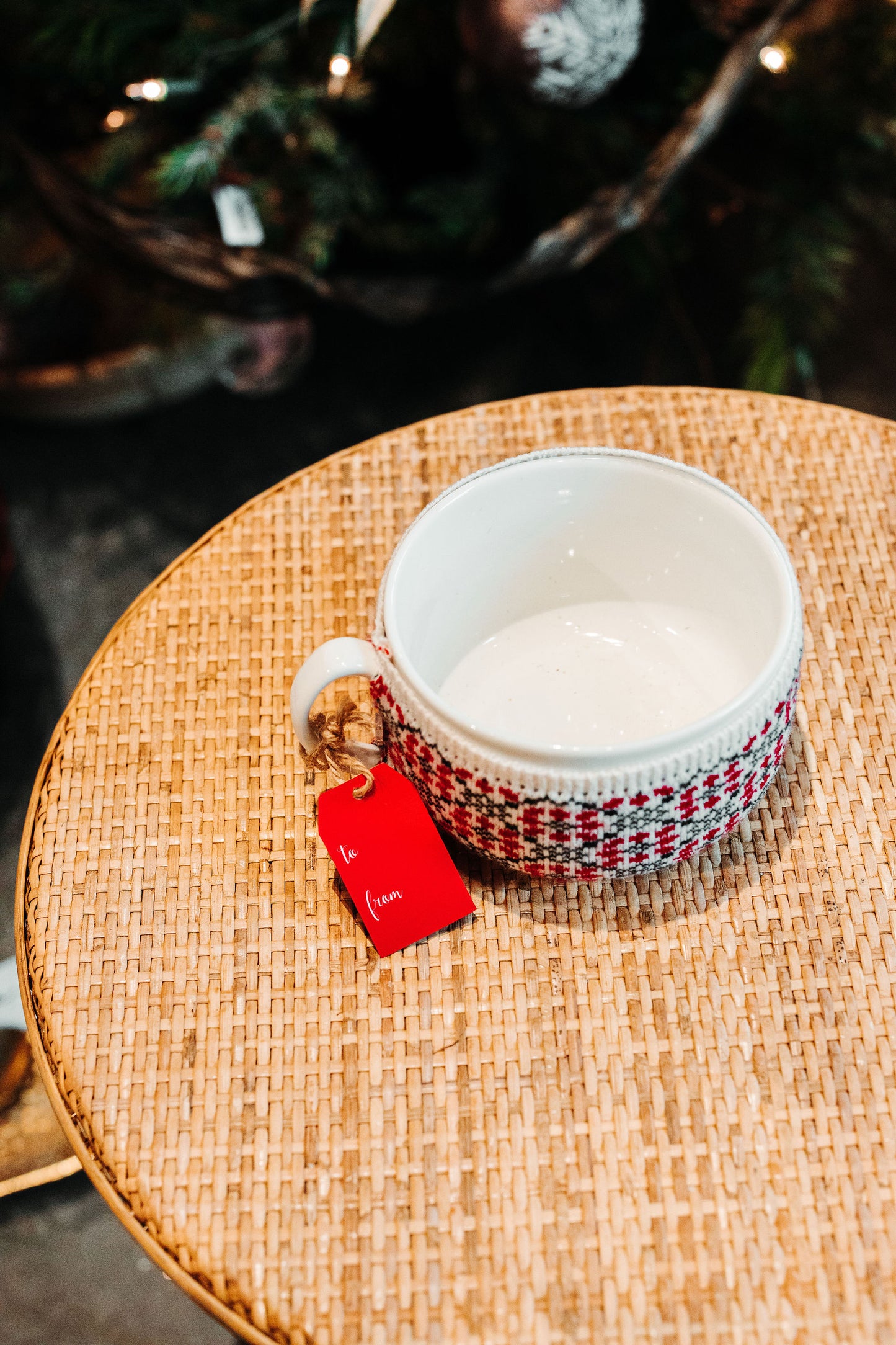 Winter Sketches Flower Sweater Soup Mug