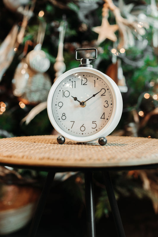 White Metal Clock