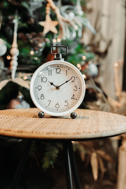 White Metal Clock