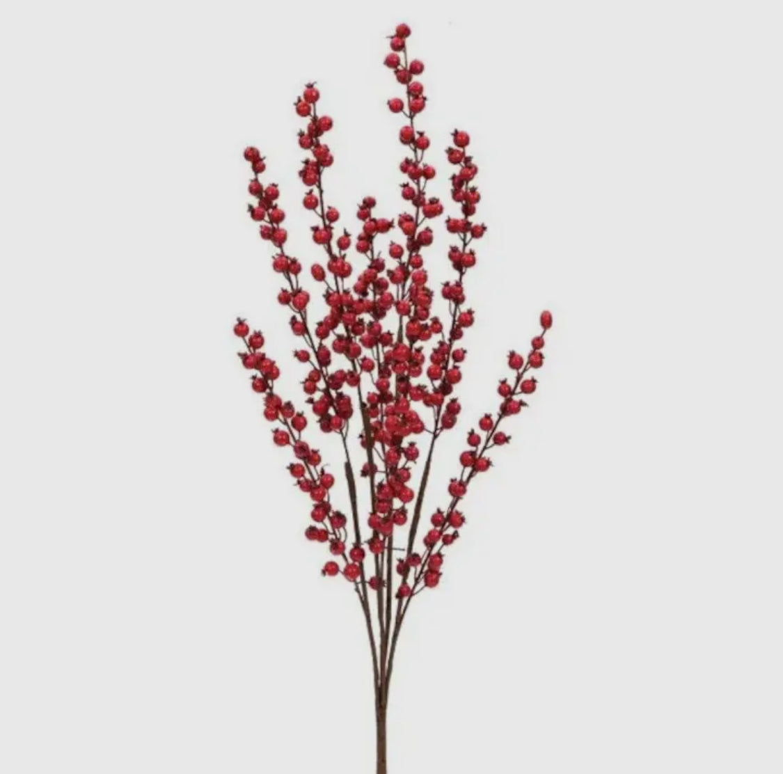 33” Weatherproof Red Berry Spike Spray