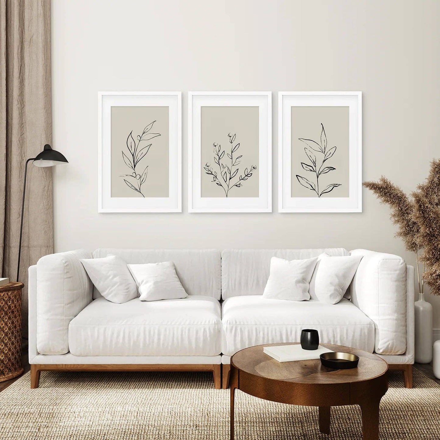 8” x 10” One Line Drawing Print. Contemporary Art Poster-set/3-No frame