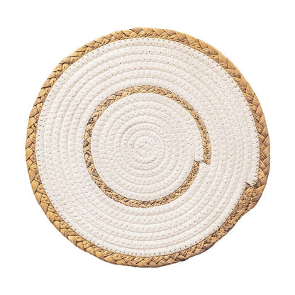 Hand-Woven Heat Resistant Rattan Cotton Rope Placemat