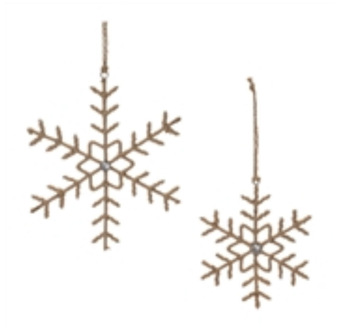 Natural Thread Wrapped Snowflake Ornament-sm