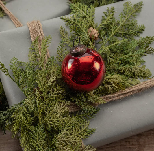 3” Red Kugel Ornament