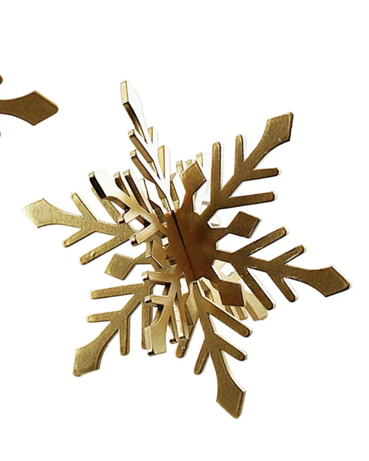 Metal Gold Snowflake