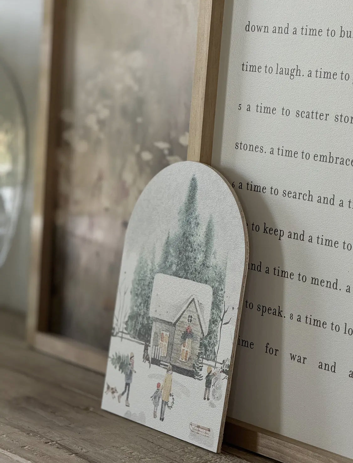 11”x15” Winter House Scene Arch