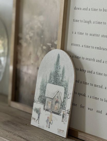 11”x15” Winter House Scene Arch