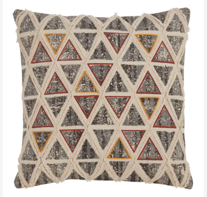 Triangle Embroidered pillow
