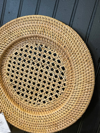 13” Natural Rattan Tray