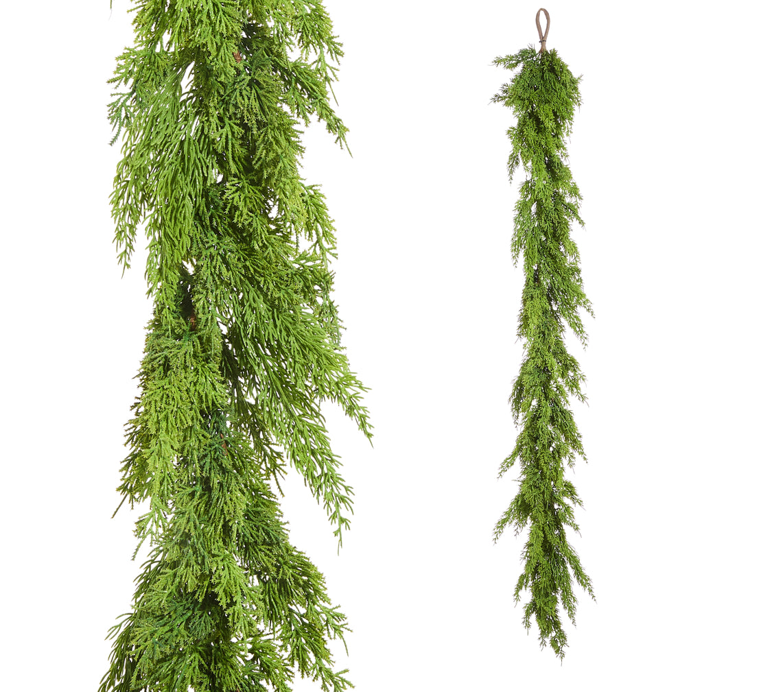 5’ Fresh Green Cedar Garland