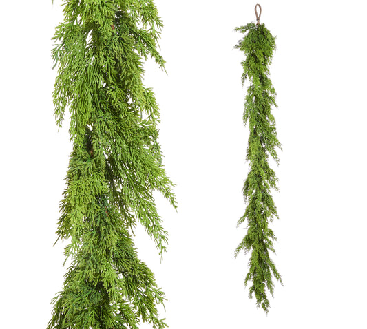 5’ Fresh Green Cedar Garland