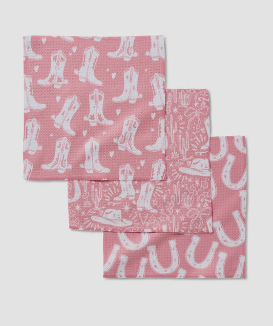 Chic Lucky Boots Dishcloth Set