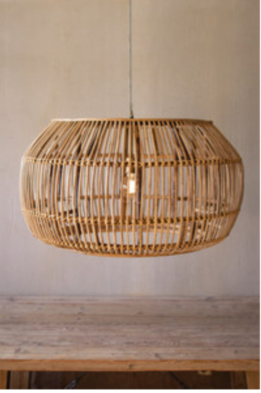 Large Round Bamboo Pendant Light