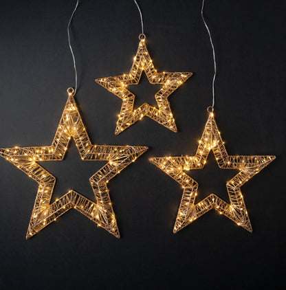 Gold Lighted Star-Med