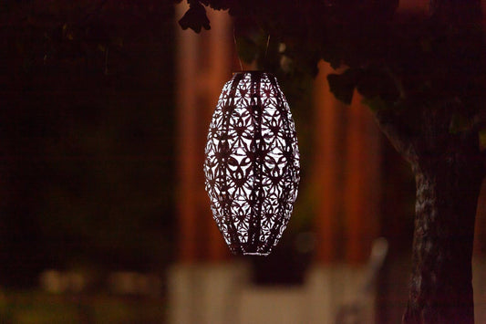 Stella Wildflower Pod 15" Solar Lantern - Blush