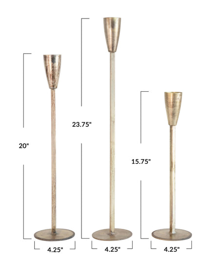 23.75” Gold Metal Taper Holder