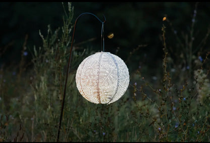 Stella Monstera 12” Globe Solar lantern