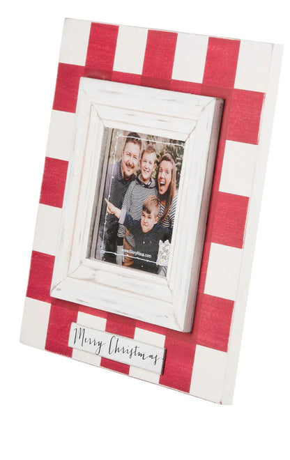 “Merry Christmas” Red Plaid Frame