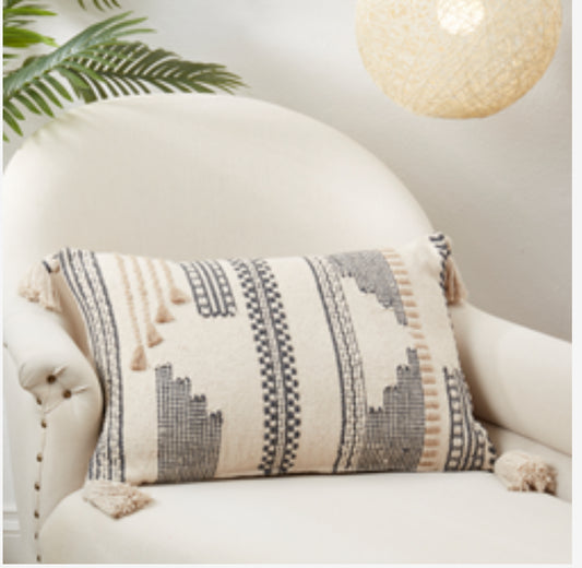 Geometric Harmony Stitch Throw Pillow