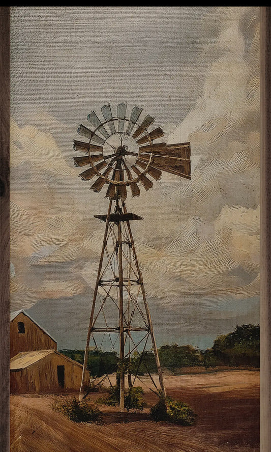 12”x24” Windmill On The Farm