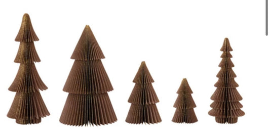 Paper Folding Honeycomb Tree-Set/5 Brown