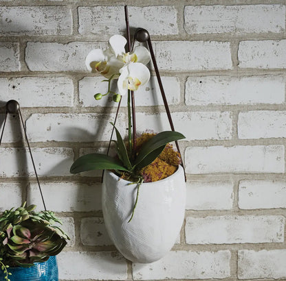 9” WHITEOrganic Wall Planter